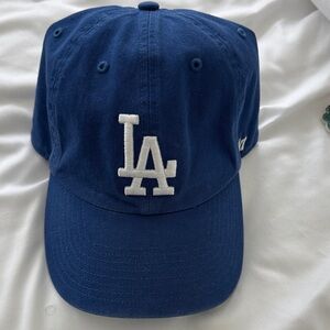 SOLD - LA Embroidered Baseball Cap in Blue